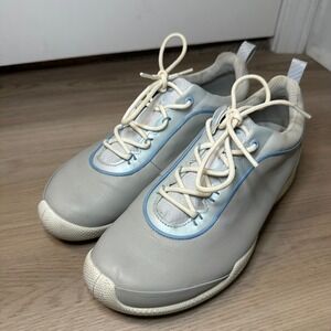 ECCO Biom Hybrid Women Golf Shoes Grey Blue Waterproof Spikeless EU 39  US 8-8.5